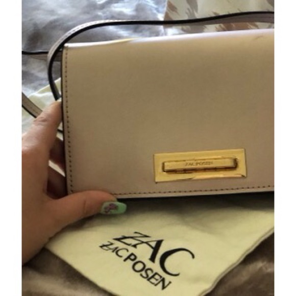 ZAC zac posen rose gold clutch/crossbody - Picture 3 of 4
